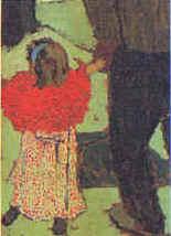 Edouard Vuillard Enfant avec Echarpe Rouge Norge oil painting art